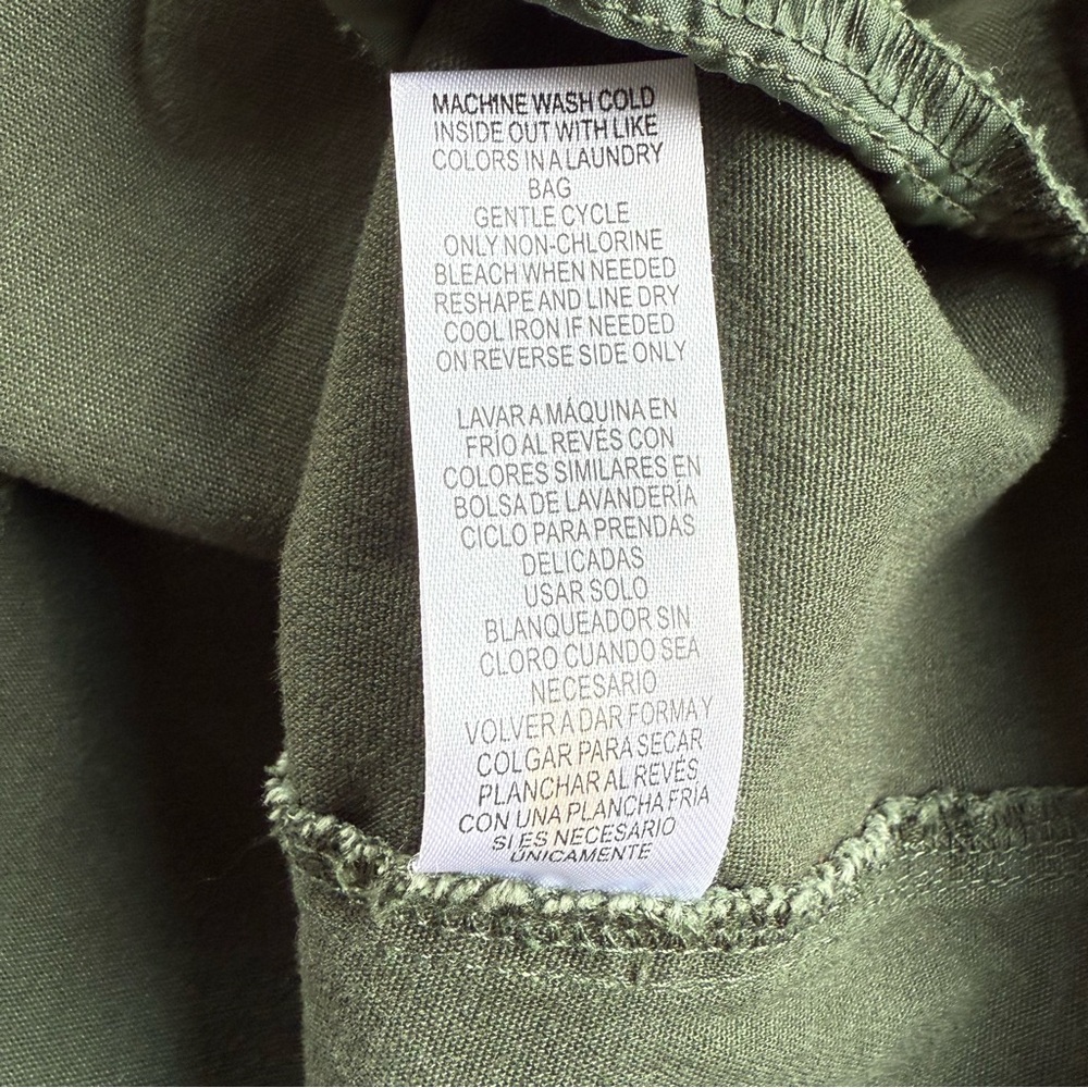 Democracy Women’s Olive Green Military Utility Jacket Cargo Pockets Size XL Coat - Picture 6 of 9
